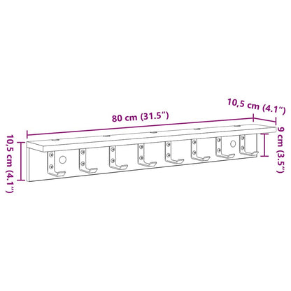 vidaXL Wandmontierter nachttisch Artisan-Eiche 80 x 10,5 x 10,5 cm