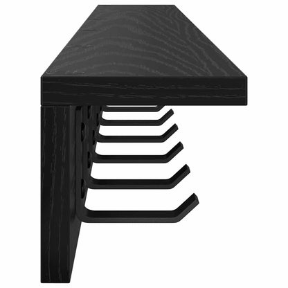 vidaXL Wandmontierter nachttisch Wandmontiert Schwarz Eichen-Optik