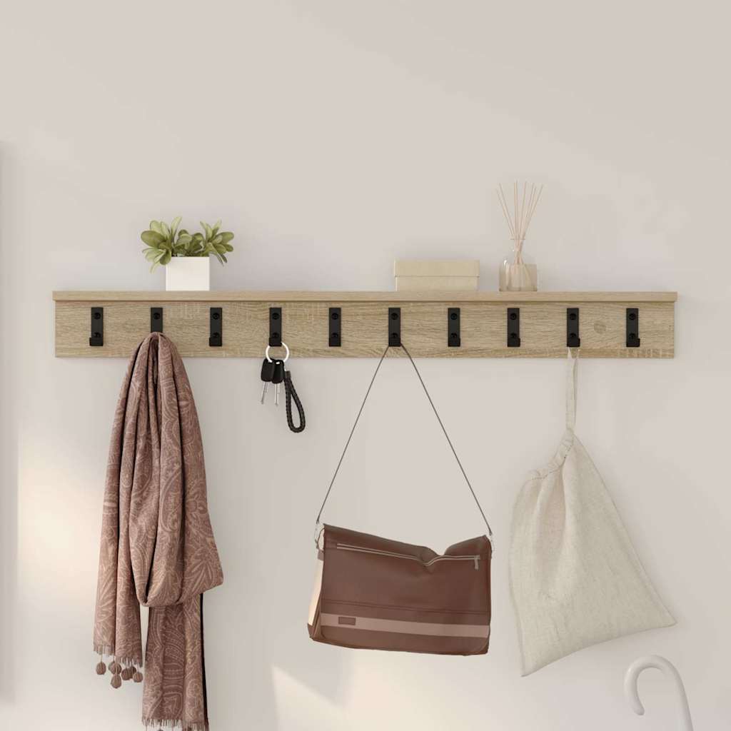vidaXL Wandmontierter nachttisch Sonoma-Eiche 100 x 10,5 x 10,5 cm