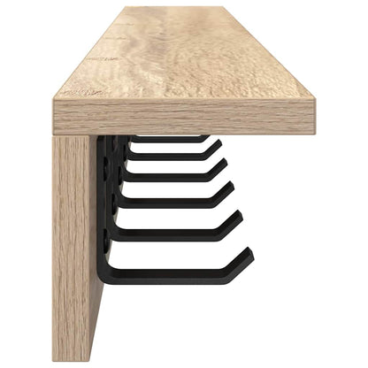 vidaXL Wandmontierter nachttisch Sonoma-Eiche 100 x 10,5 x 10,5 cm