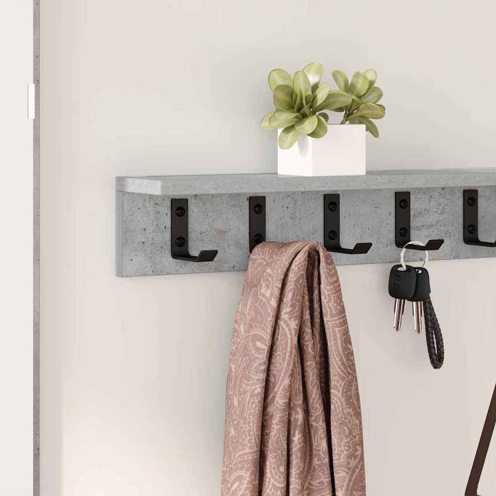 vidaXL Wandmontierter nachttisch Beton Grau 100 x 10,5 x 10,5 cm