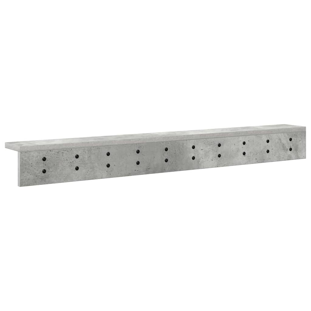 vidaXL Wandmontierter nachttisch Beton Grau 100 x 10,5 x 10,5 cm