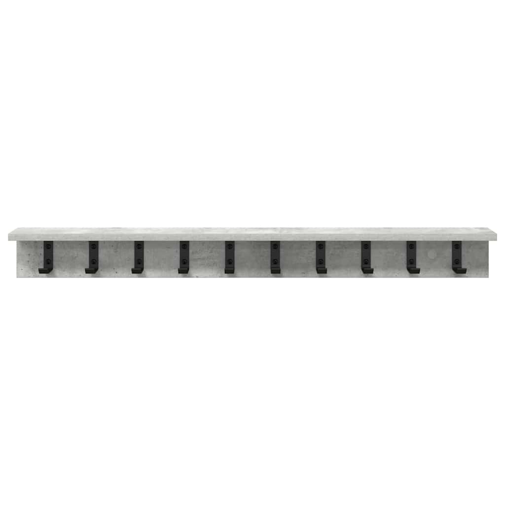 vidaXL Wandmontierter nachttisch Beton Grau 100 x 10,5 x 10,5 cm