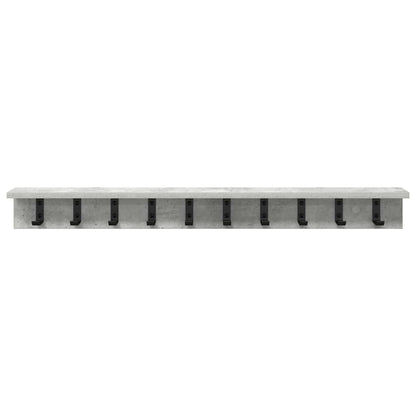 vidaXL Wandmontierter nachttisch Beton Grau 100 x 10,5 x 10,5 cm
