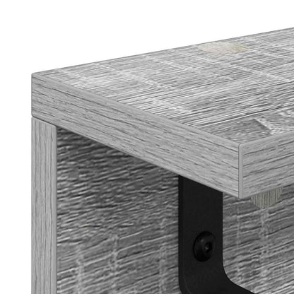 vidaXL Wandmontierter nachttisch Graues Sonoma 100 x 10,5 x 10,5 cm