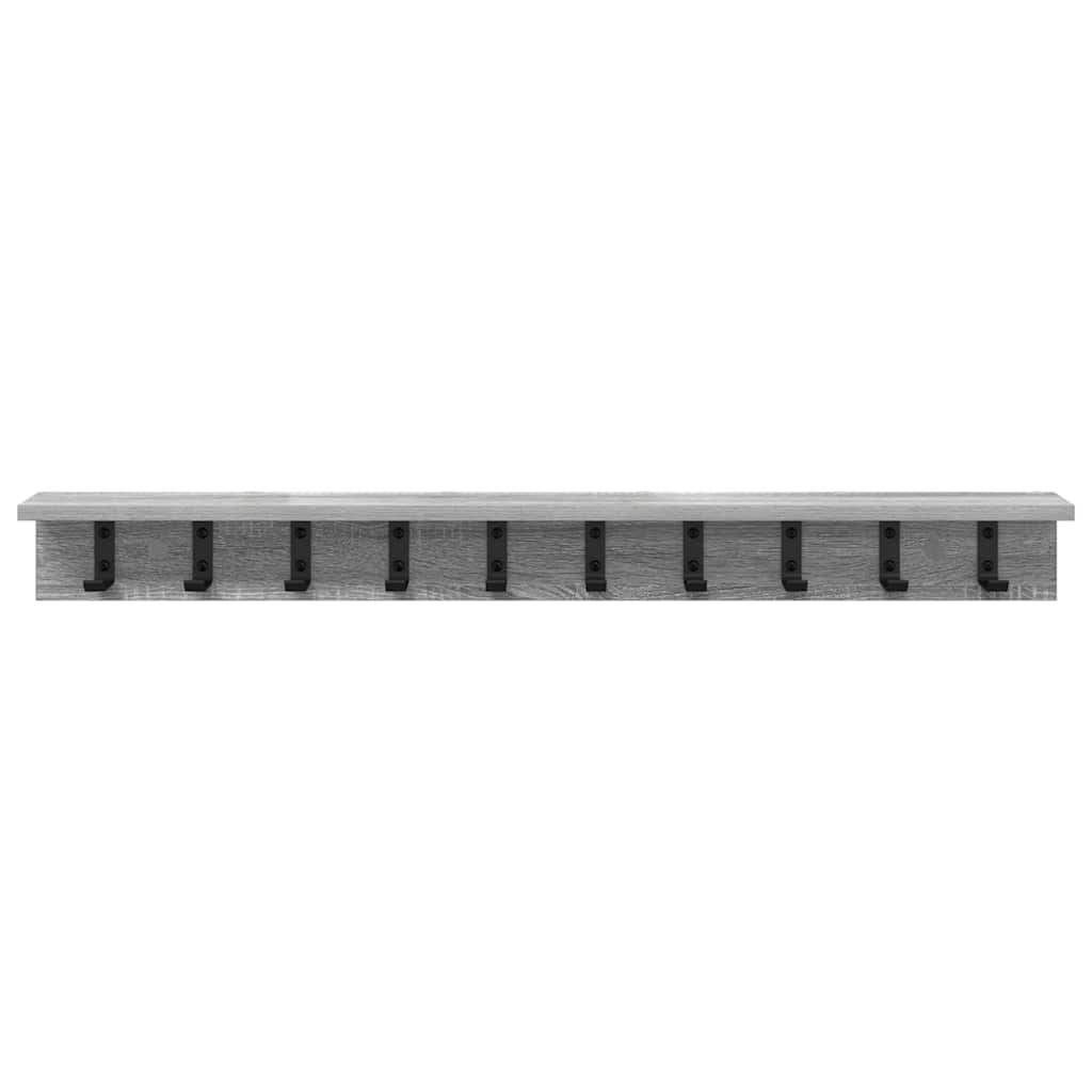 vidaXL Wandmontierter nachttisch Graues Sonoma 100 x 10,5 x 10,5 cm