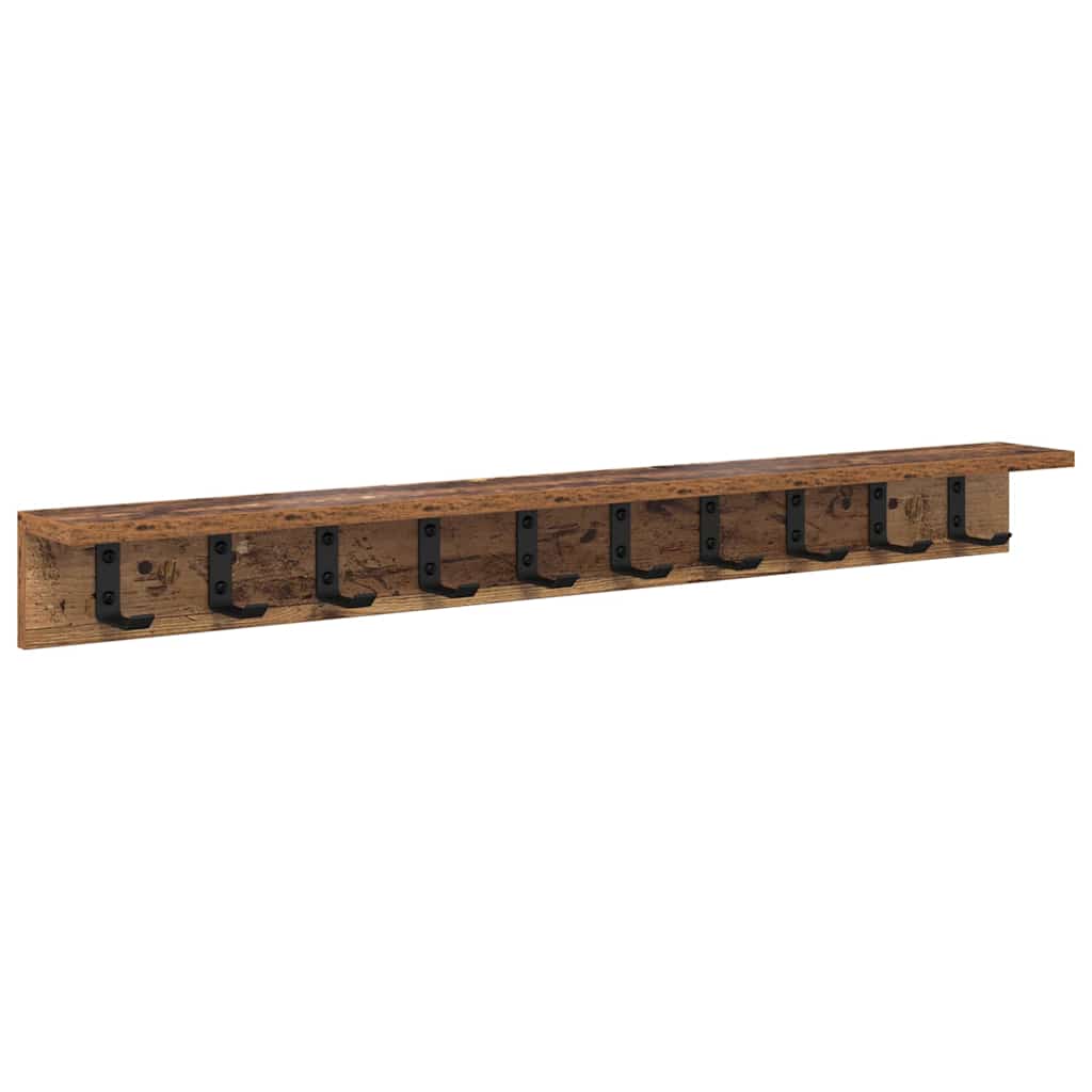vidaXL Wandmontierter nachttisch Altholz 100 x 10,5 x 10,5 cm