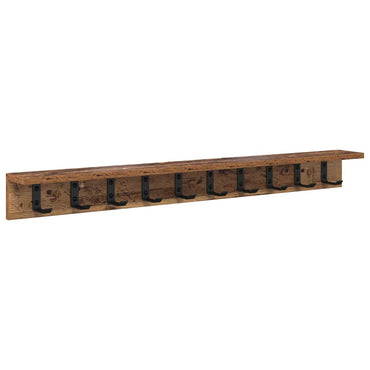 vidaXL Wandmontierter nachttisch Altholz 100 x 10,5 x 10,5 cm