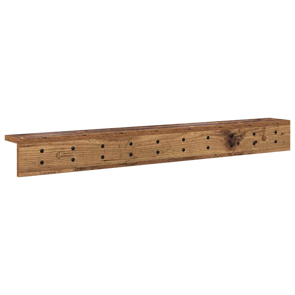 vidaXL Wandmontierter nachttisch Altholz 100 x 10,5 x 10,5 cm