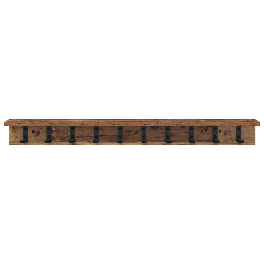 vidaXL Wandmontierter nachttisch Altholz 100 x 10,5 x 10,5 cm