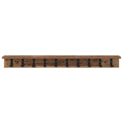vidaXL Wandmontierter nachttisch Altholz 100 x 10,5 x 10,5 cm