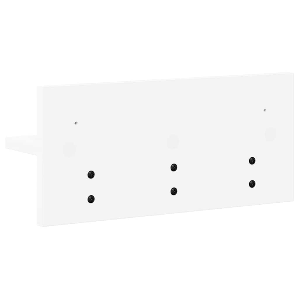 Wandmontierter nachttisch Weiß 40 x 10,5 x 18 cm Holzwerkstoff