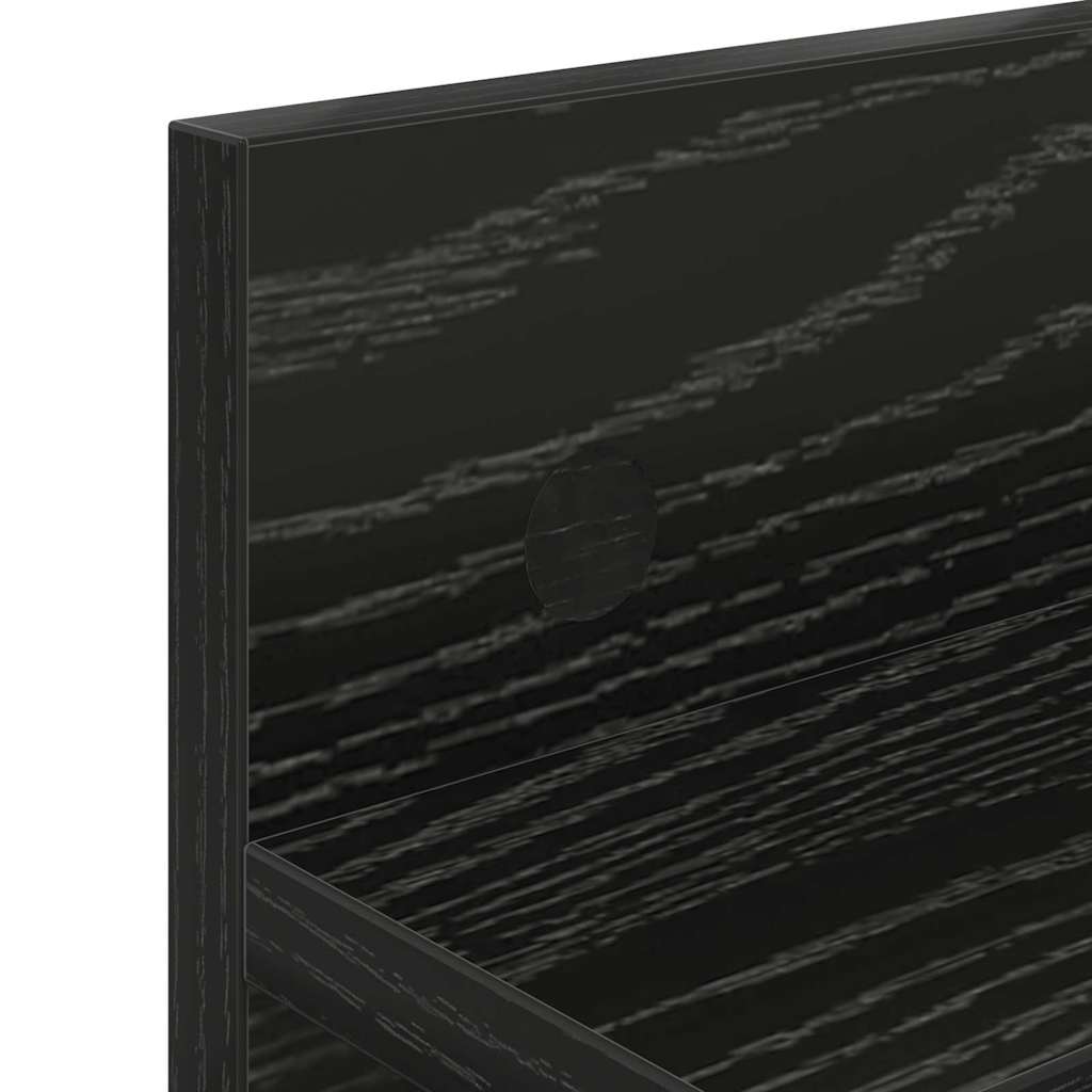 vidaXL Wandmontierter nachttisch Wandmontiert Schwarz Eichen-Optik