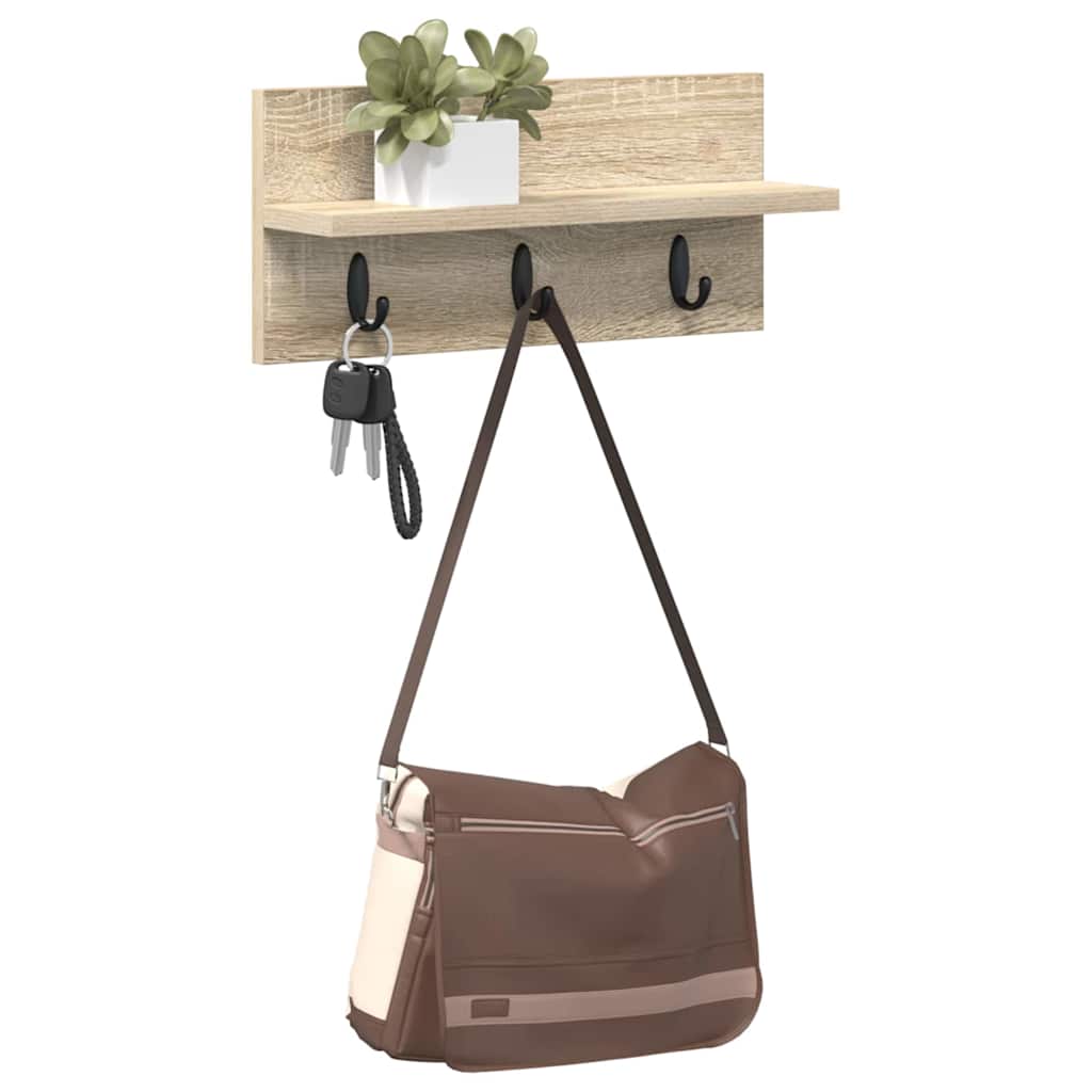vidaXL Wandmontierter nachttisch Sonoma-Eiche 40 x 10,5 x 18 cm
