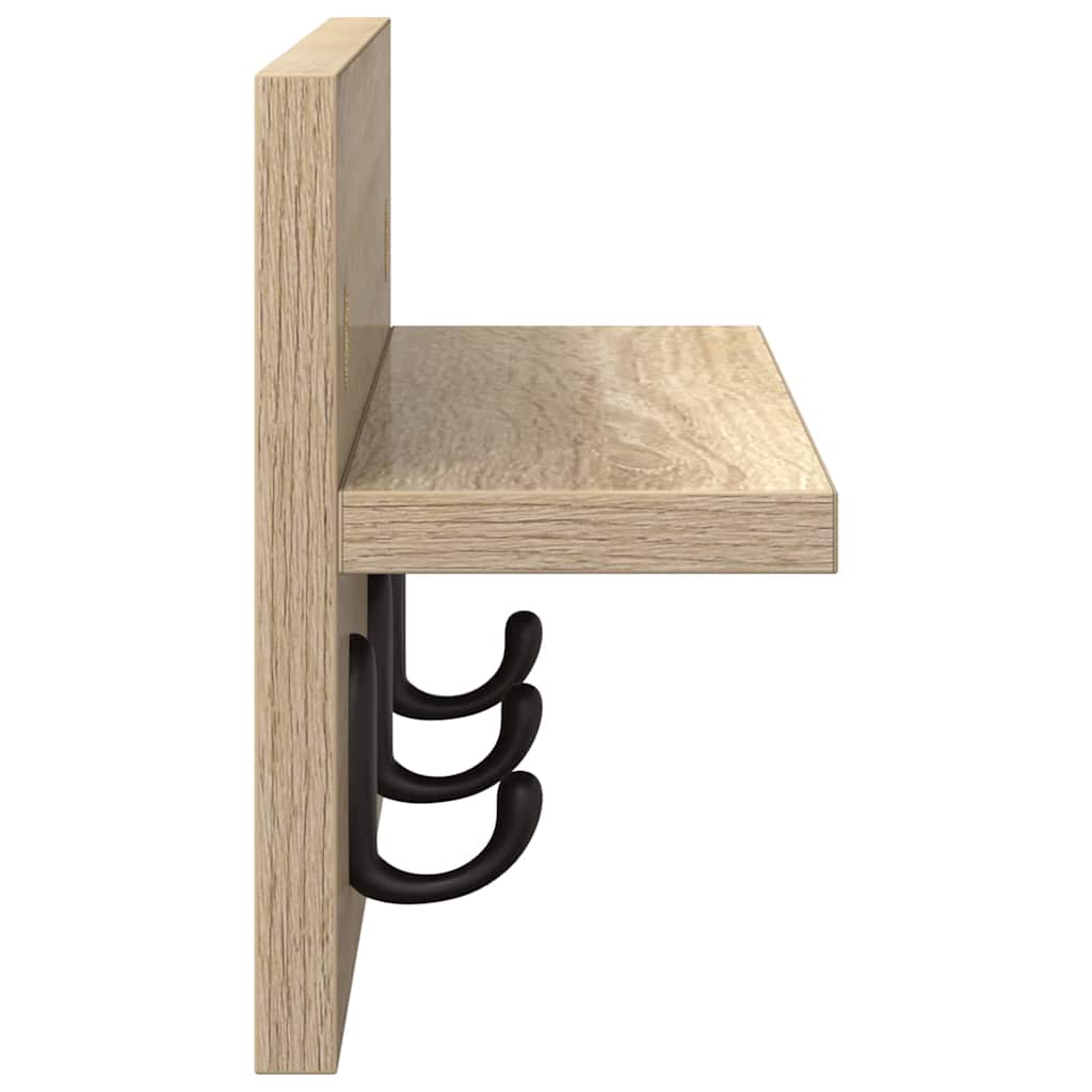 vidaXL Wandmontierter nachttisch Sonoma-Eiche 40 x 10,5 x 18 cm