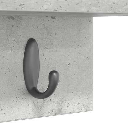 vidaXL Wandmontierter nachttisch Beton Grau 40 x 10,5 x 18 cm