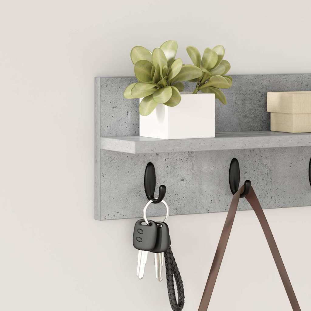vidaXL Wandmontierter nachttisch Beton Grau 40 x 10,5 x 18 cm