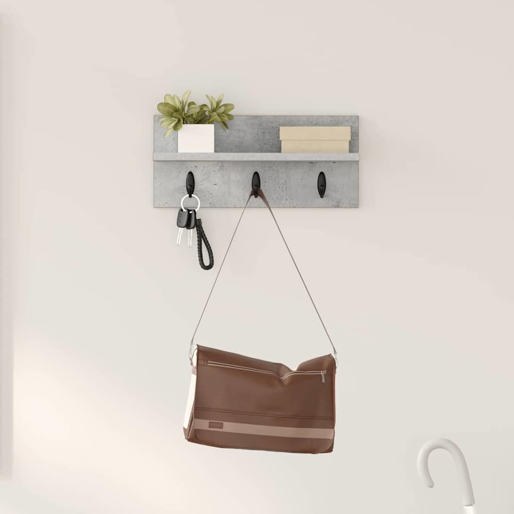 vidaXL Wandmontierter nachttisch Beton Grau 40 x 10,5 x 18 cm