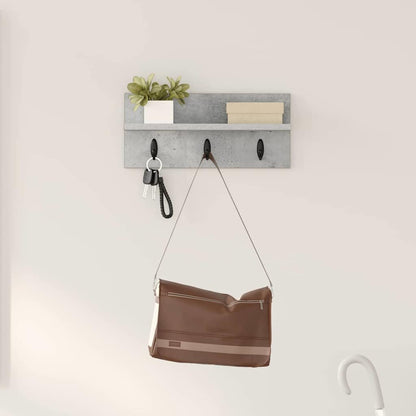 vidaXL Wandmontierter nachttisch Beton Grau 40 x 10,5 x 18 cm