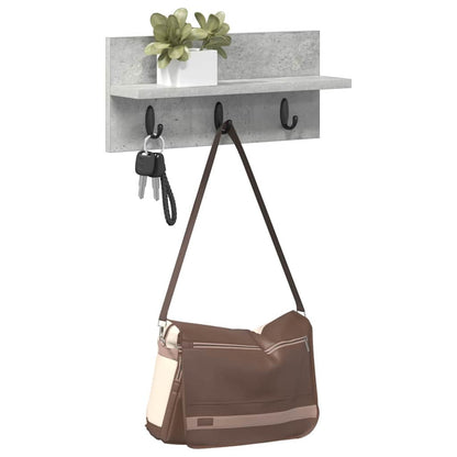 vidaXL Wandmontierter nachttisch Beton Grau 40 x 10,5 x 18 cm