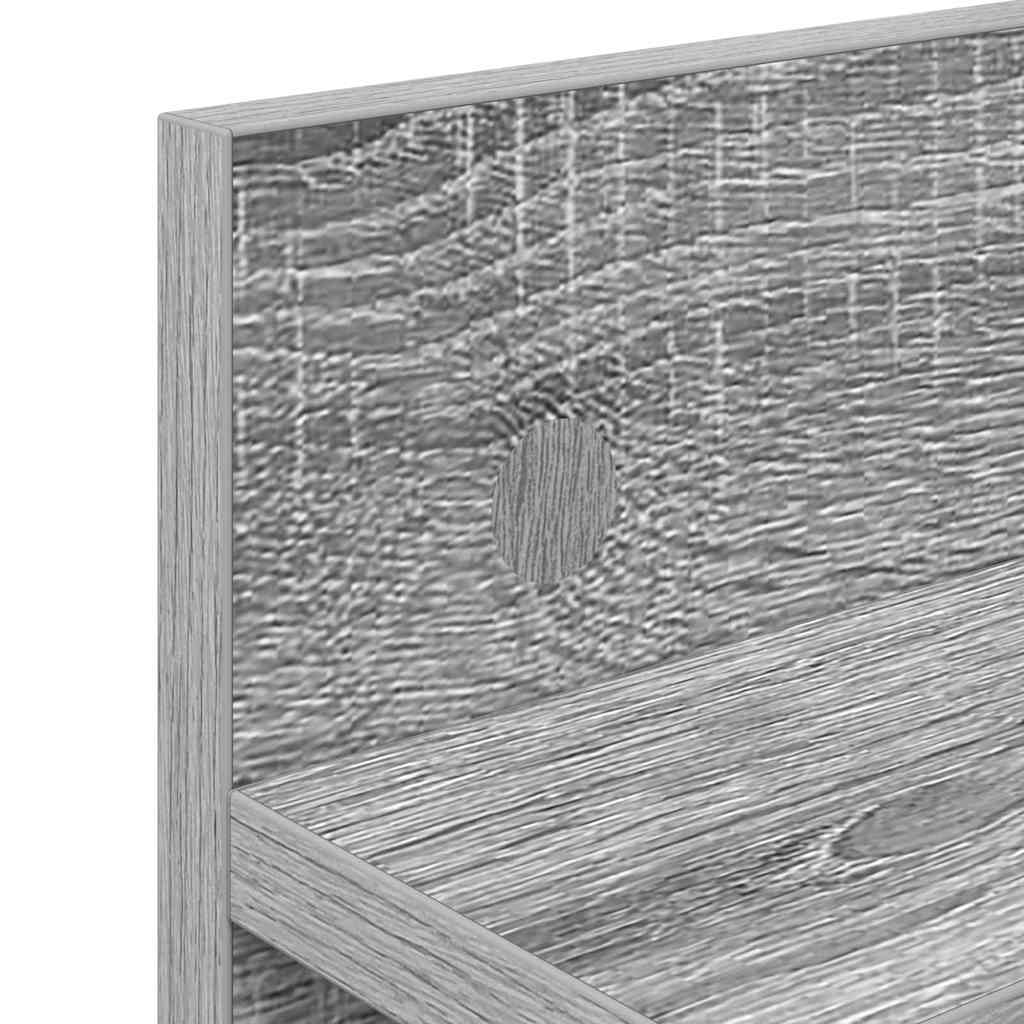 vidaXL Wandmontierter nachttisch Graues Sonoma 40 x 10,5 x 18 cm