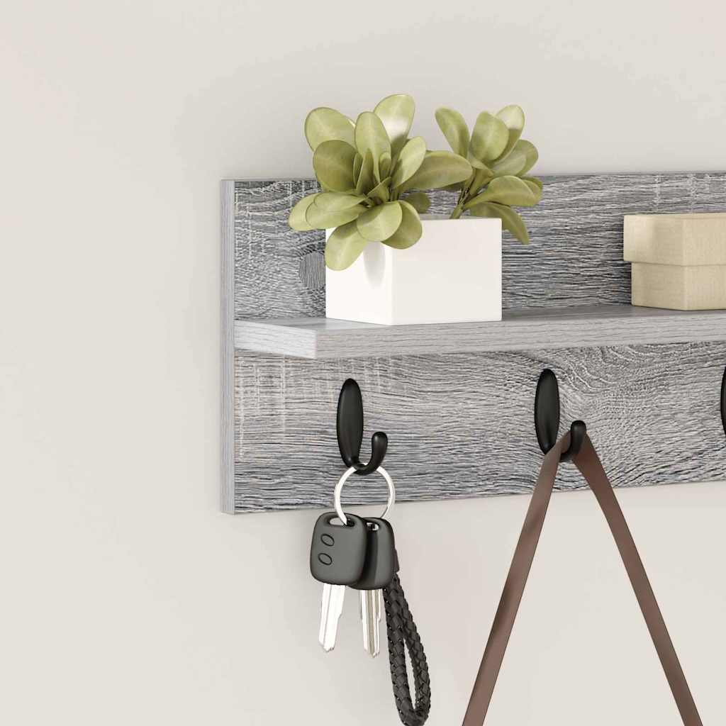 vidaXL Wandmontierter nachttisch Graues Sonoma 40 x 10,5 x 18 cm