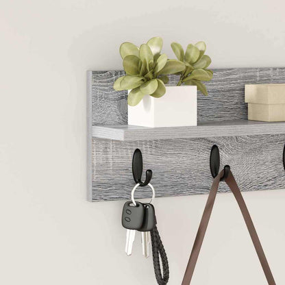 vidaXL Wandmontierter nachttisch Graues Sonoma 40 x 10,5 x 18 cm