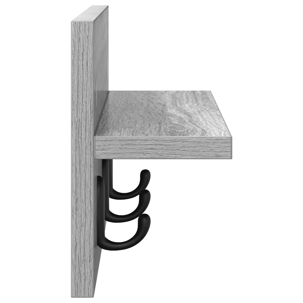 vidaXL Wandmontierter nachttisch Graues Sonoma 40 x 10,5 x 18 cm