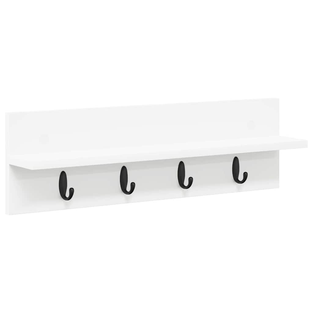 vidaXL Wandmontierter nachttisch Weiß 60 x 10,5 x 18 cm Holzwerkstoff