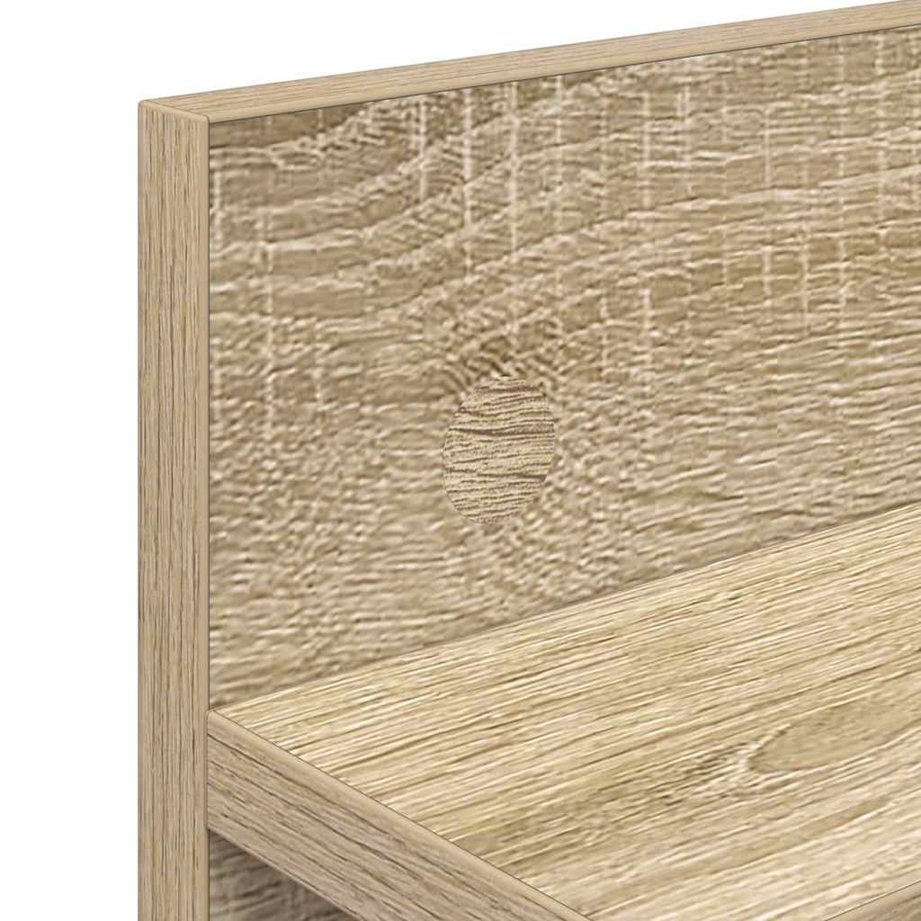 vidaXL Wandmontierter nachttisch Sonoma-Eiche 60 x 10,5 x 18 cm