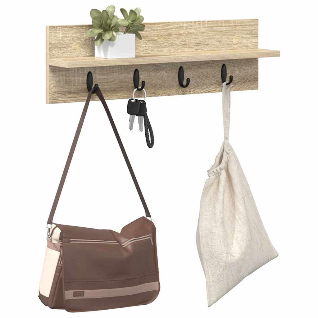 vidaXL Wandmontierter nachttisch Sonoma-Eiche 60 x 10,5 x 18 cm