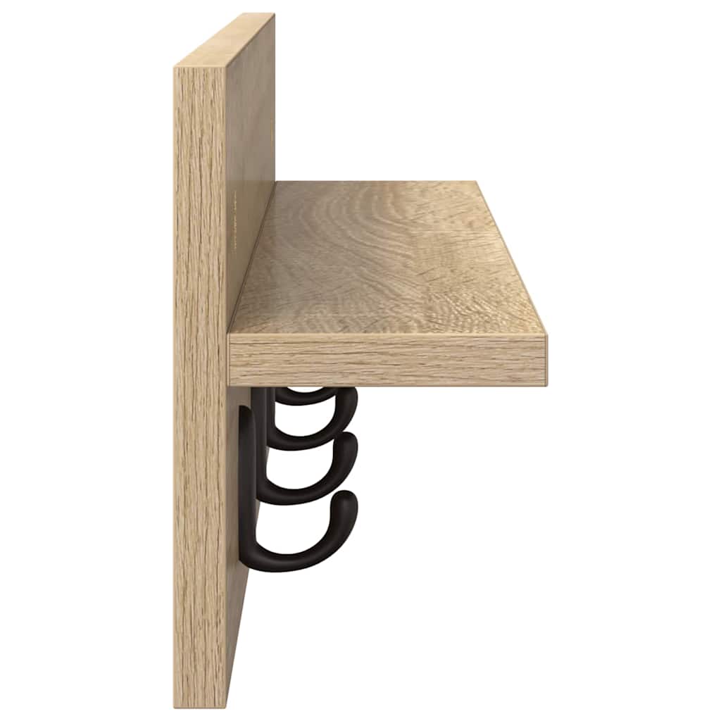 vidaXL Wandmontierter nachttisch Sonoma-Eiche 60 x 10,5 x 18 cm