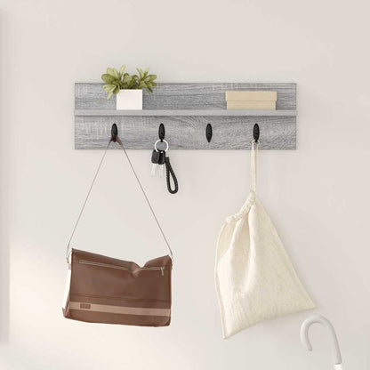 vidaXL Wandmontierter nachttisch Graues Sonoma 60 x 10,5 x 18 cm