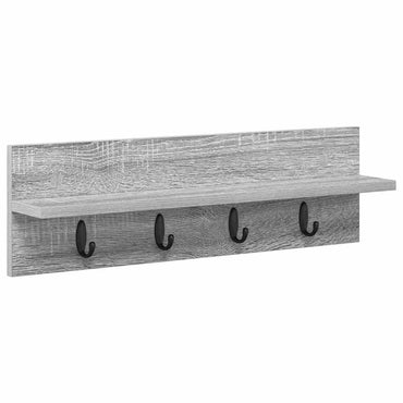 vidaXL Wandmontierter nachttisch Graues Sonoma 60 x 10,5 x 18 cm