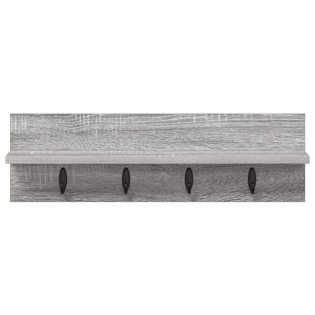 vidaXL Wandmontierter nachttisch Graues Sonoma 60 x 10,5 x 18 cm