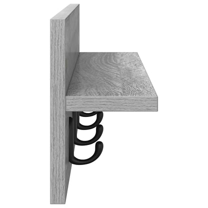 vidaXL Wandmontierter nachttisch Graues Sonoma 60 x 10,5 x 18 cm