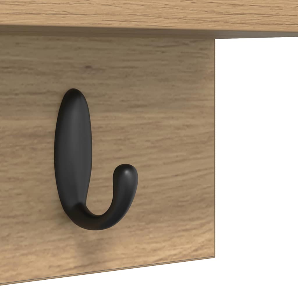 vidaXL Wandmontierter nachttisch Artisan-Eiche 60 x 10,5 x 18 cm