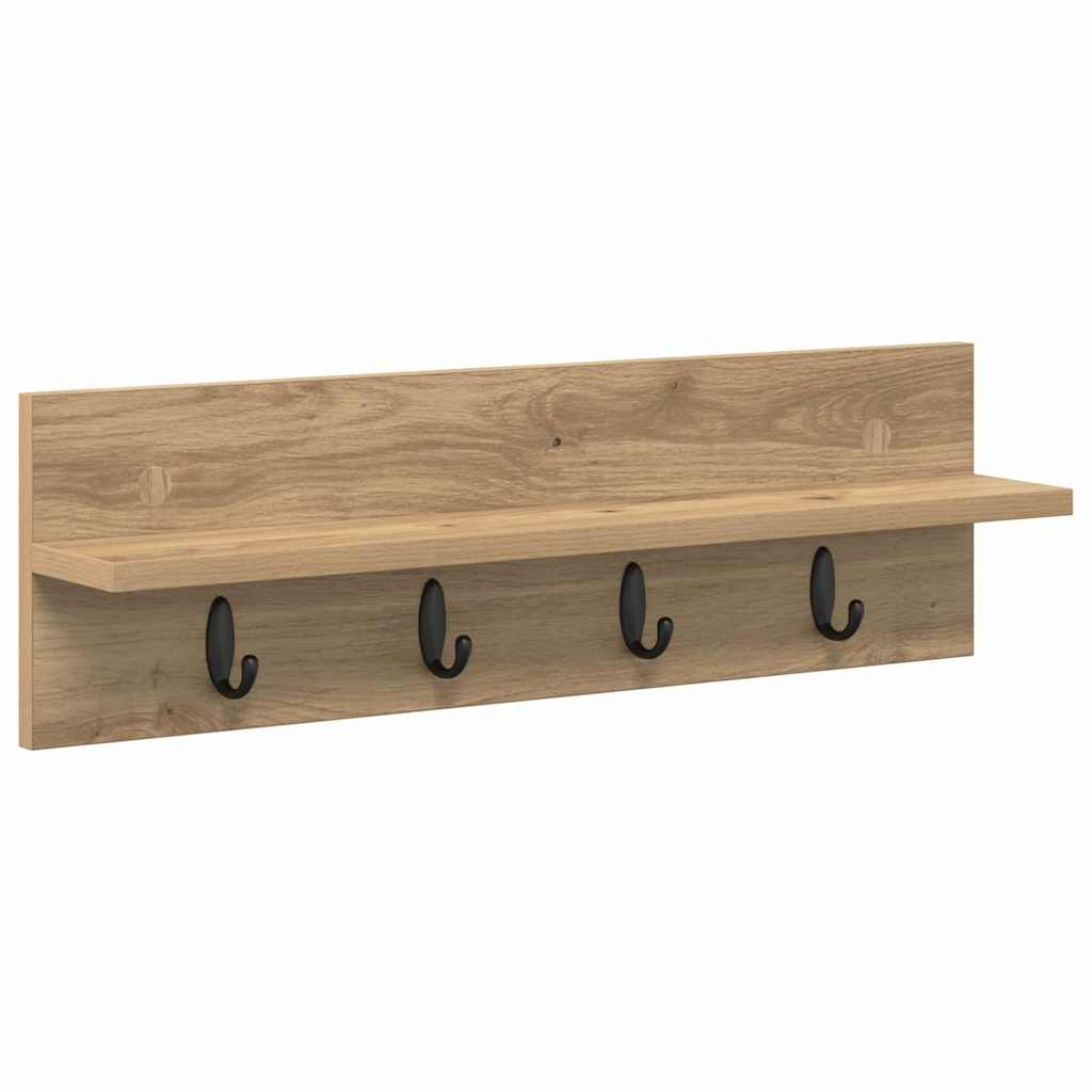 vidaXL Wandmontierter nachttisch Artisan-Eiche 60 x 10,5 x 18 cm