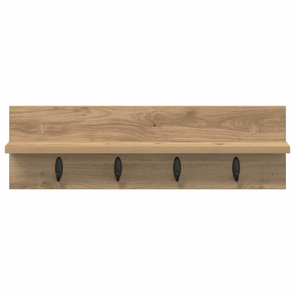 vidaXL Wandmontierter nachttisch Artisan-Eiche 60 x 10,5 x 18 cm