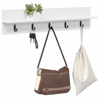 vidaXL Wandmontierter nachttisch Weiß 80 x 10,5 x 18 cm Holzwerkstoff