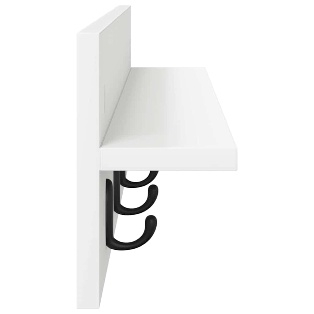 vidaXL Wandmontierter nachttisch Weiß 80 x 10,5 x 18 cm Holzwerkstoff