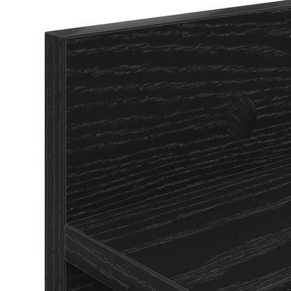 vidaXL Wandmontierter nachttisch Wandmontiert Schwarz Eichen-Optik