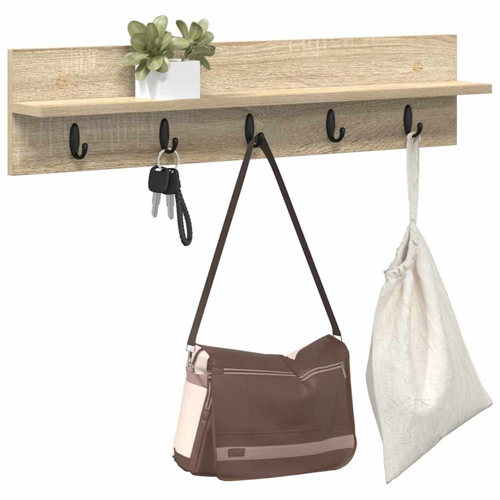 vidaXL Wandmontierter nachttisch Sonoma-Eiche 80 x 10,5 x 18 cm