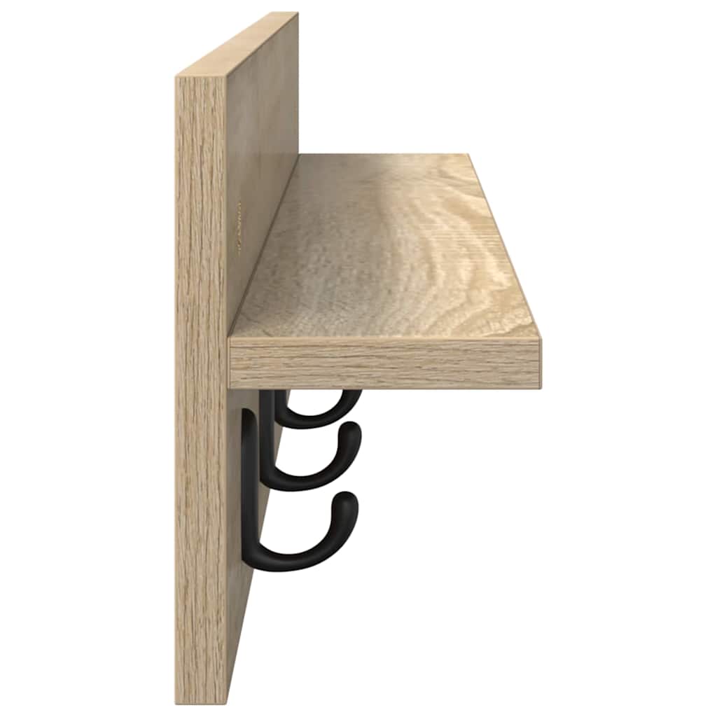 vidaXL Wandmontierter nachttisch Sonoma-Eiche 80 x 10,5 x 18 cm