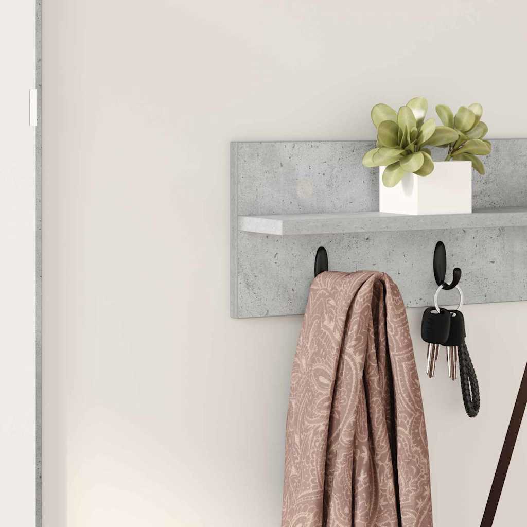vidaXL Wandmontierter nachttisch Beton Grau 80 x 10,5 x 18 cm