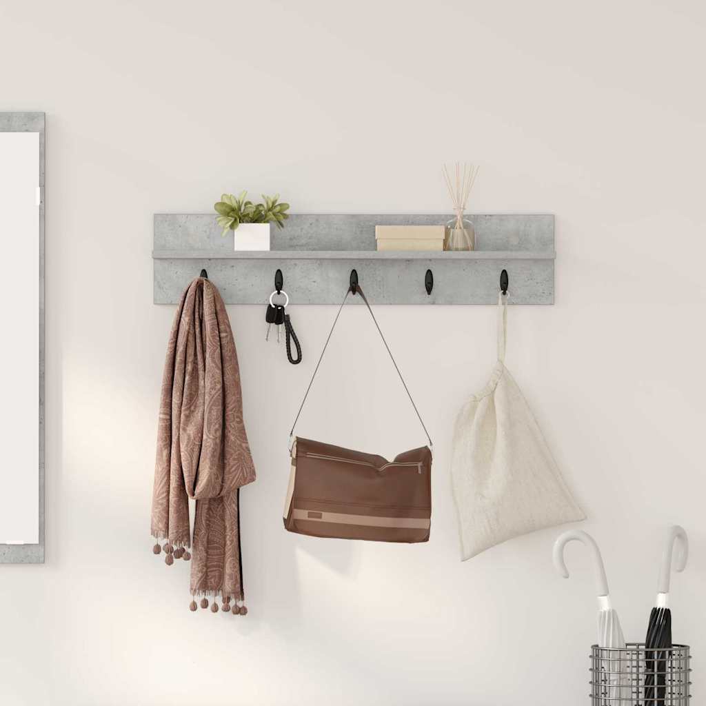 vidaXL Wandmontierter nachttisch Beton Grau 80 x 10,5 x 18 cm