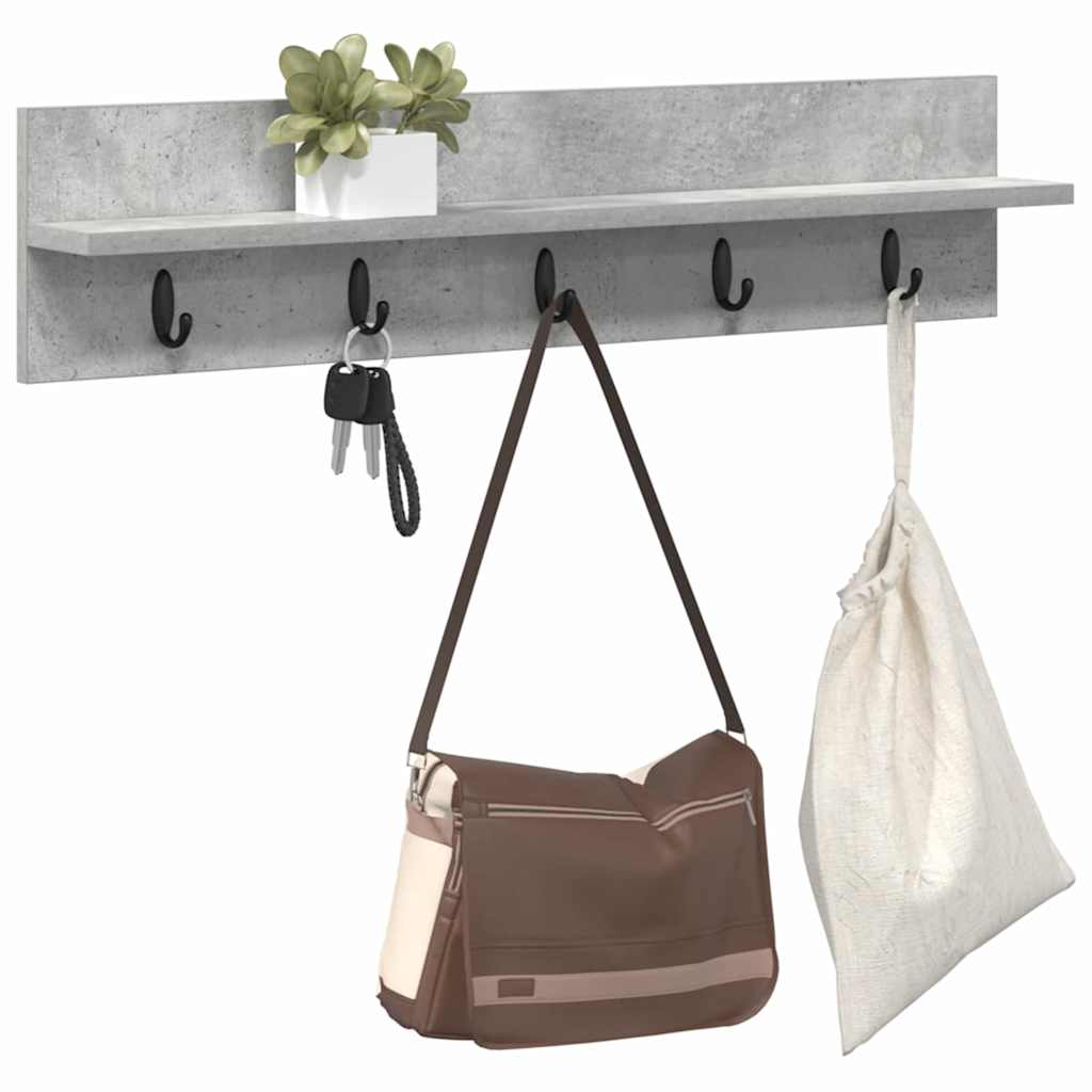 vidaXL Wandmontierter nachttisch Beton Grau 80 x 10,5 x 18 cm