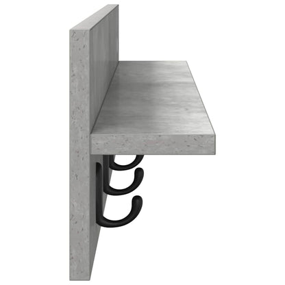 vidaXL Wandmontierter nachttisch Beton Grau 80 x 10,5 x 18 cm