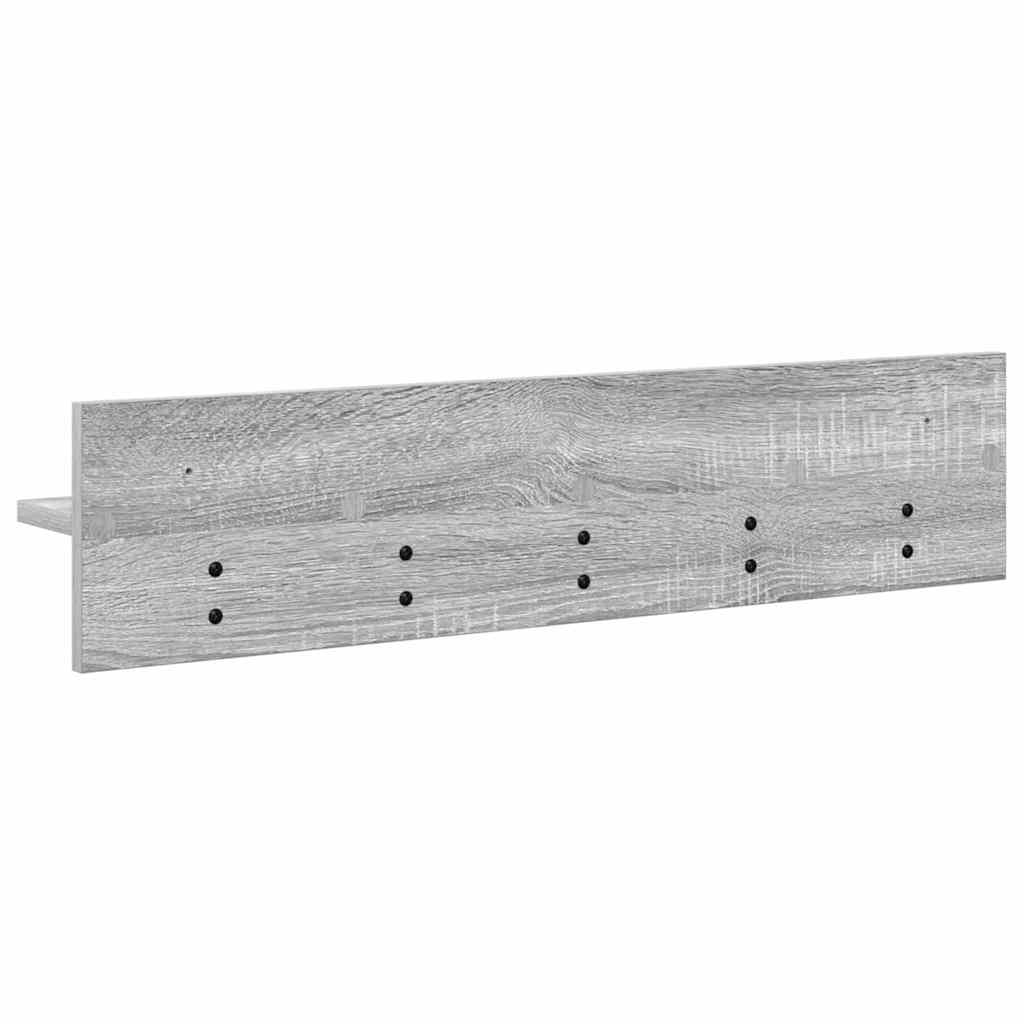 vidaXL Wandmontierter nachttisch Graues Sonoma 80 x 10,5 x 18 cm