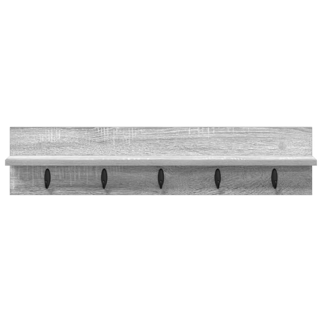 vidaXL Wandmontierter nachttisch Graues Sonoma 80 x 10,5 x 18 cm